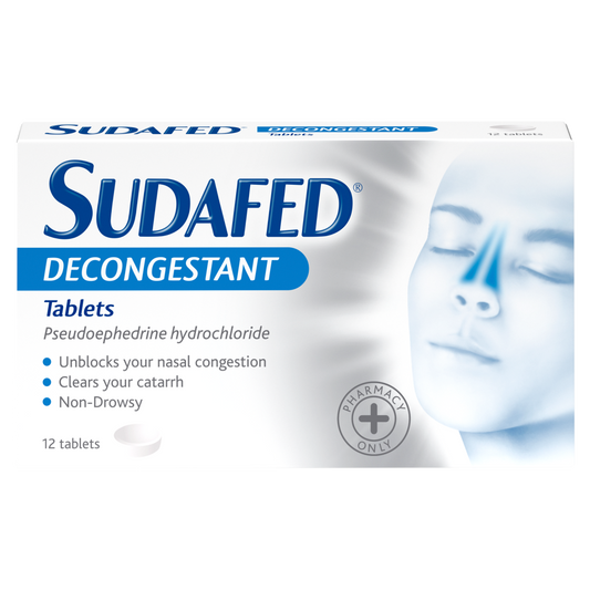 Sudafed Decongestant Non Drowsy - 12 Tablets