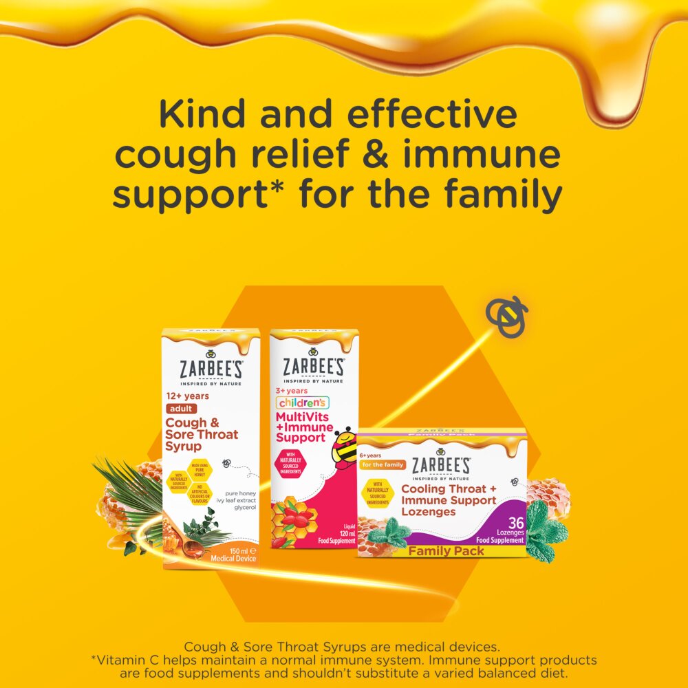 Zarbee's Cooling Throat & Immune Support Lozenge - 36 Lozenges