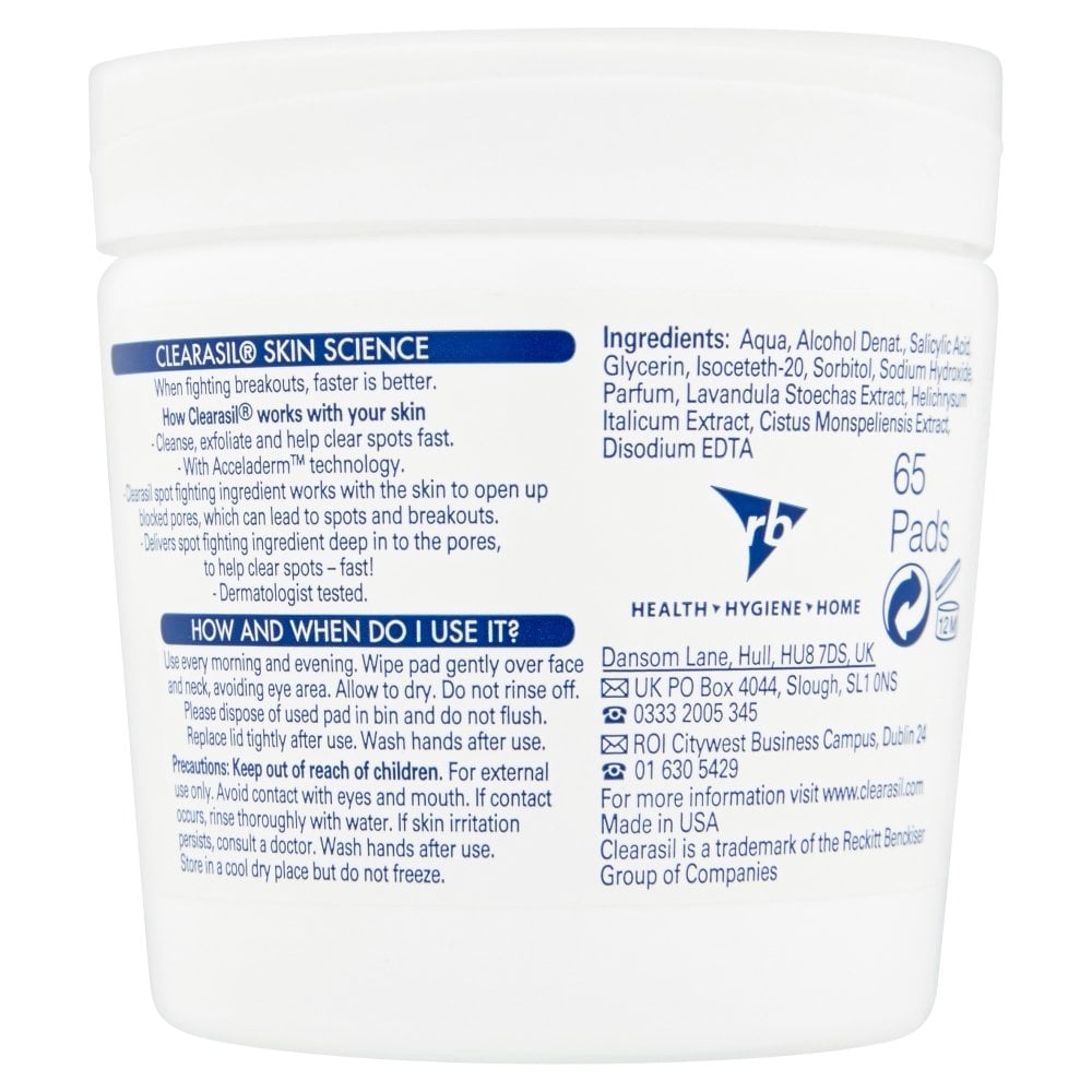Clearasil Rapid Action Treatment Pads - 65 Pads