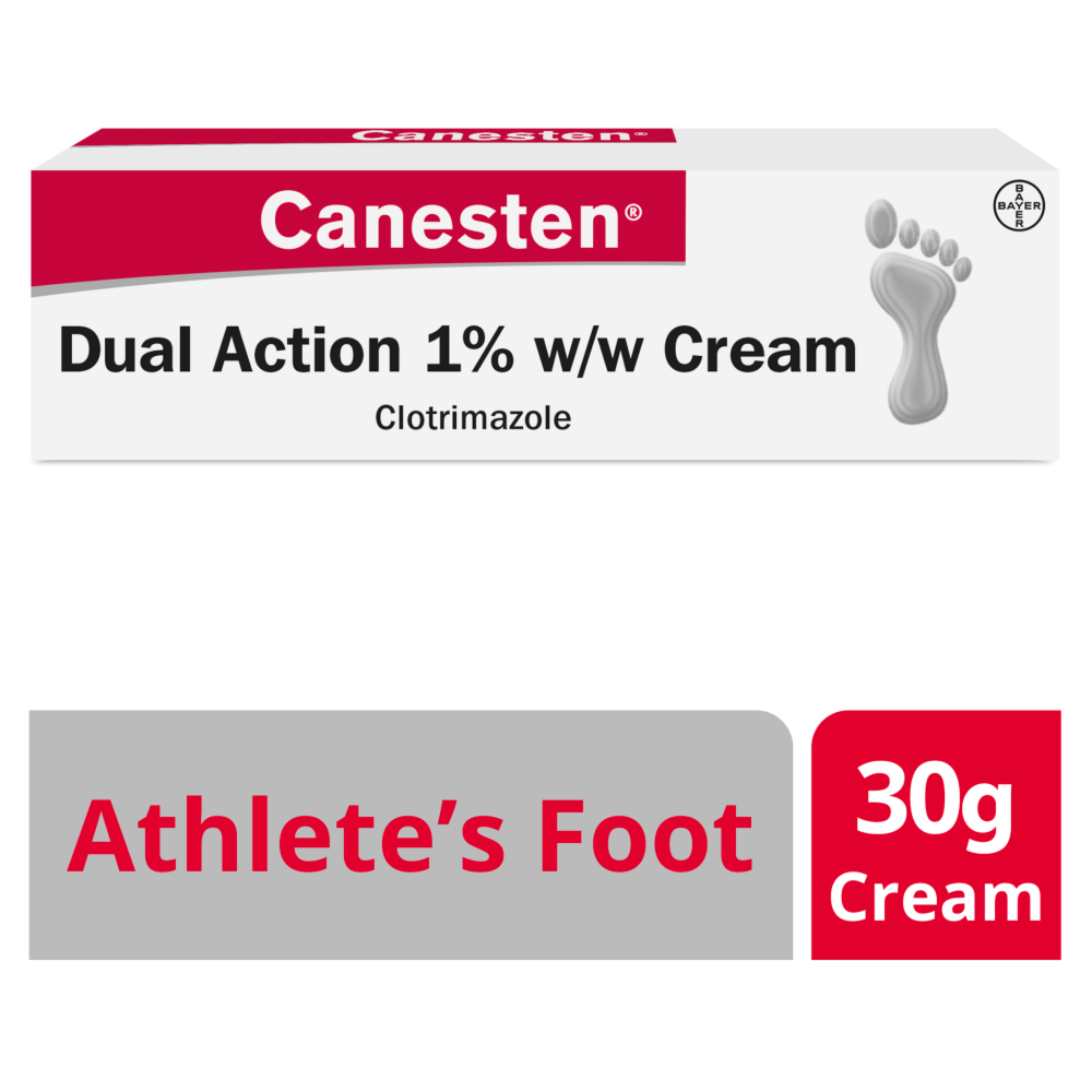 Canesten Athlete's Foot Dual Action 1% w/w Cream - 30g