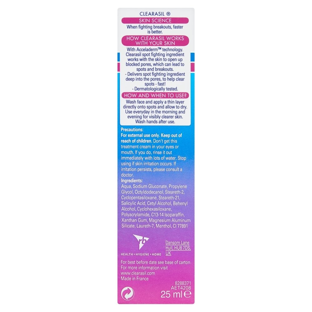 Clearasil Rapid Action Treatment Cream - 25ml