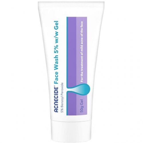 Acnecide Face Wash Spot Treatment with 5% Benzoyl Peroxide - 50g