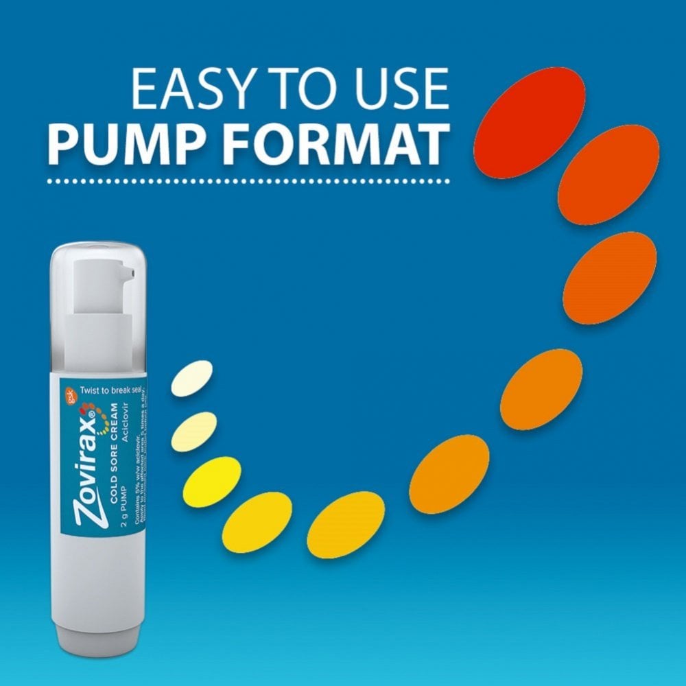Zovirax Cold Sore Cream Pump - 2g