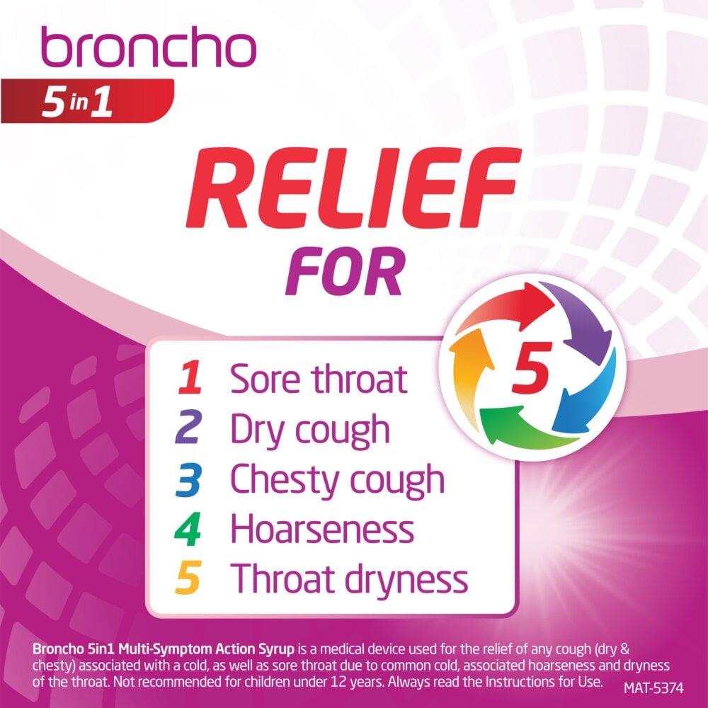 Broncho 5 in 1 Multi Symptom Action Syrup - 200ml
