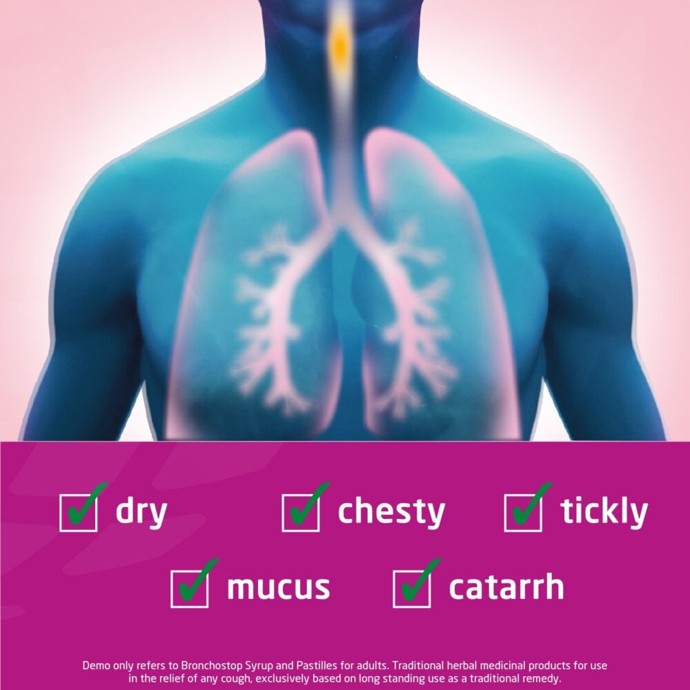BronchoStop Cough - Syrup 240ml + 10 Pastilles