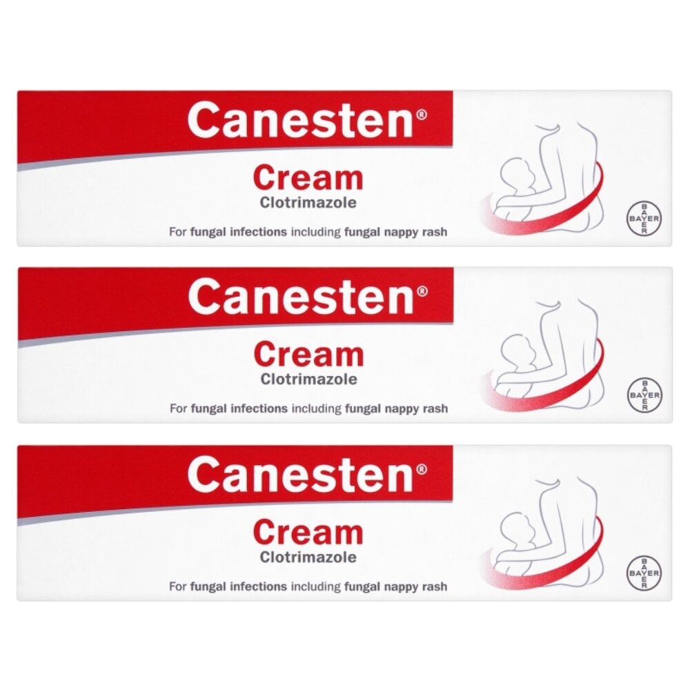 Canesten 1% Clotrimazole Cream - 20g - 3 Packs