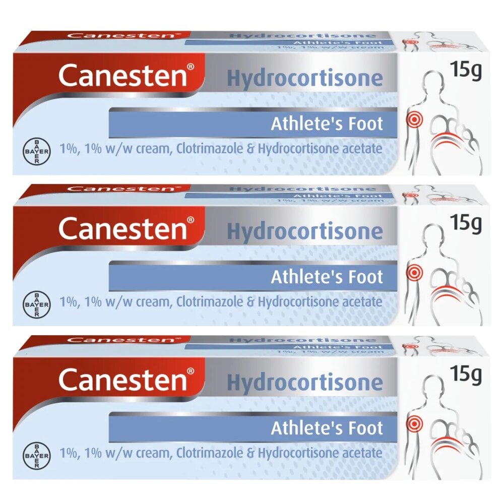 Canesten Hydrocortisone Cream 15g - 3 Packs