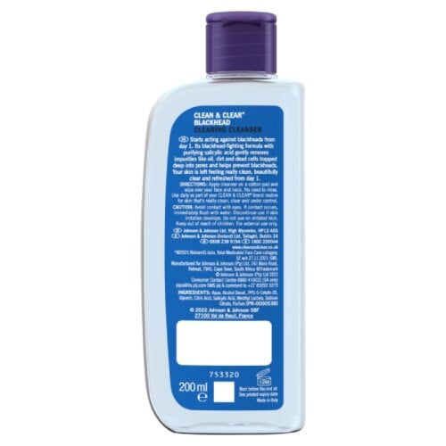 Clean & Clear Blackhead Clearing Cleanser - 200ml