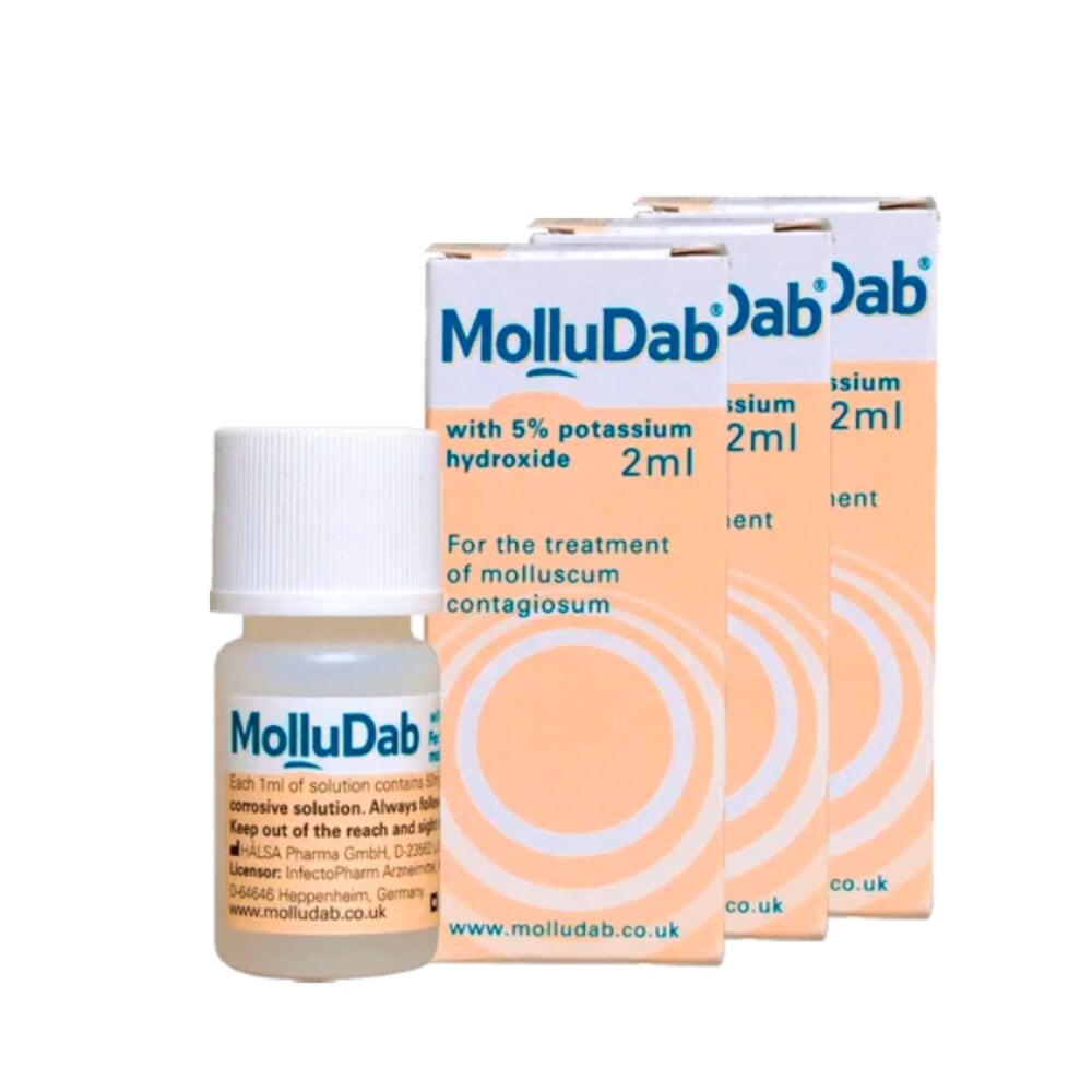 MolluDab Solution (5% Potassium Hydroxide) - 2ml - 3 Packs