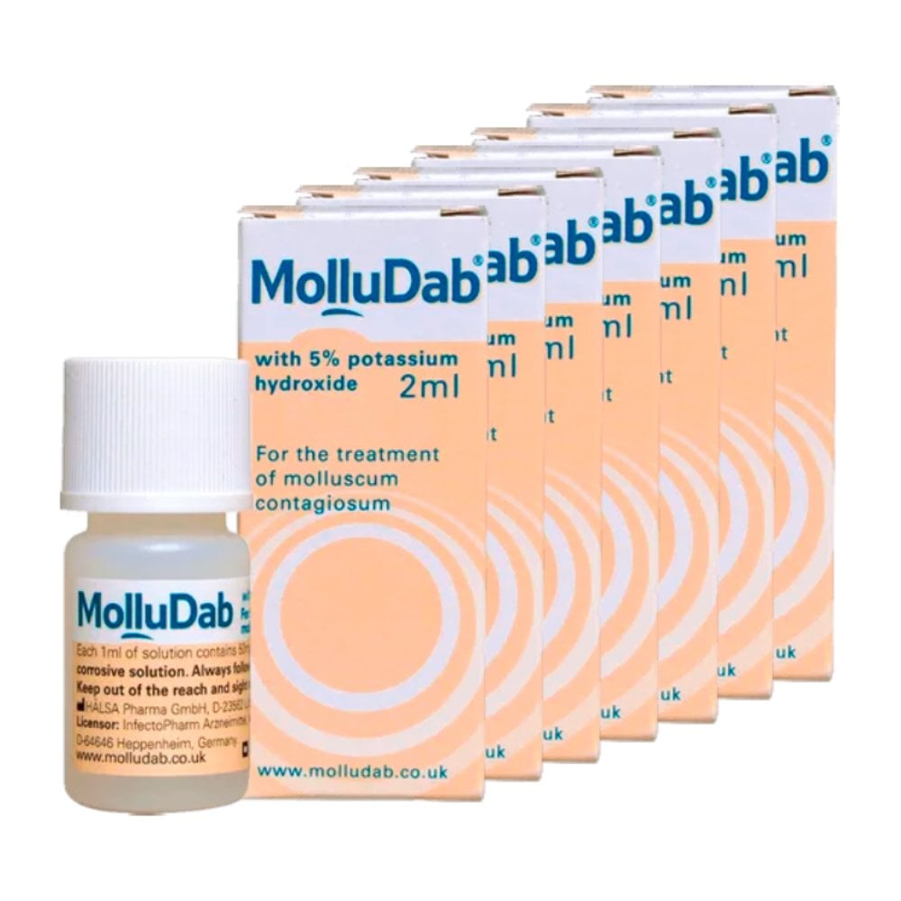 MolluDab Solution (5% Potassium Hydroxide) - 2ml - 6 Packs