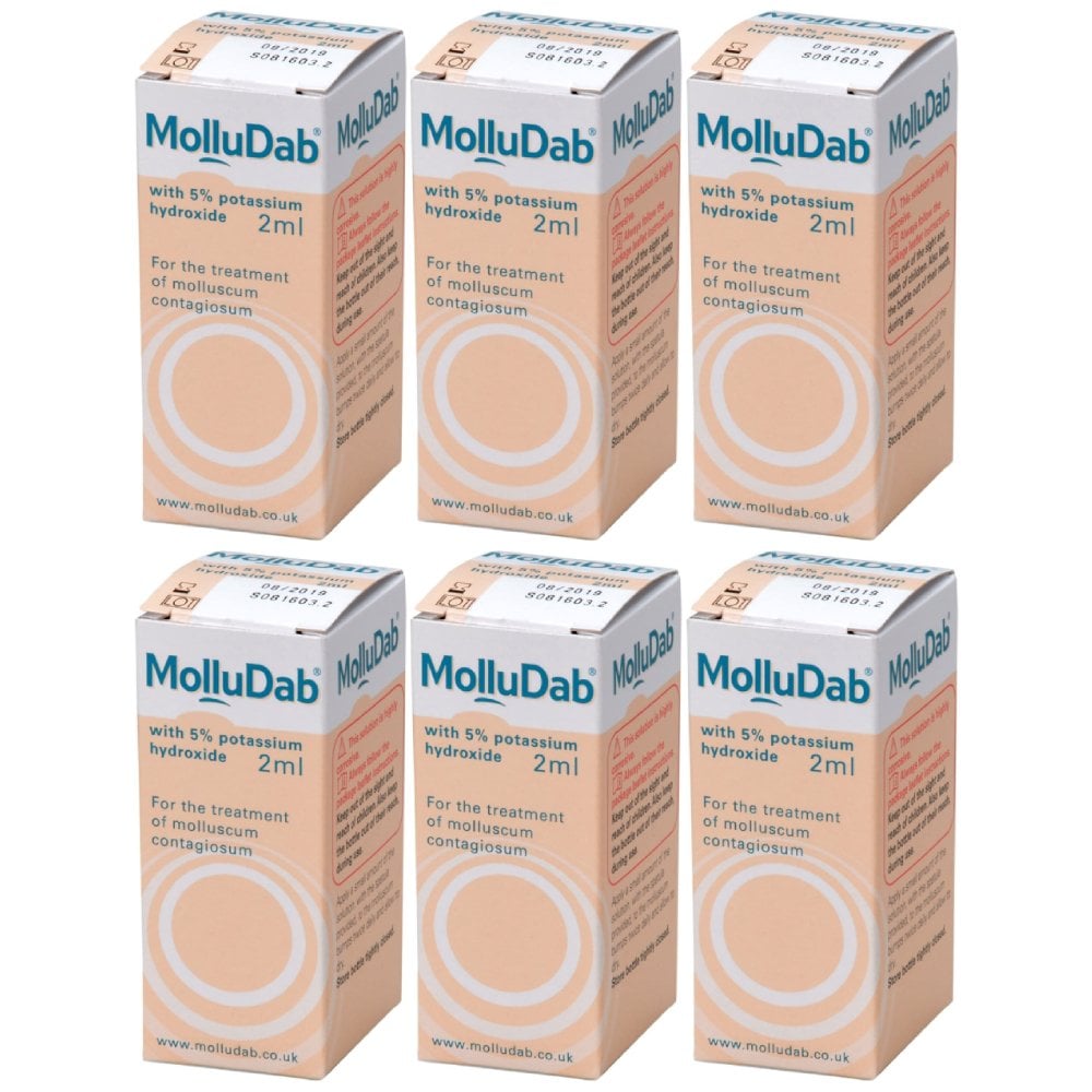 MolluDab Solution (5% Potassium Hydroxide) - 2ml - 6 Packs