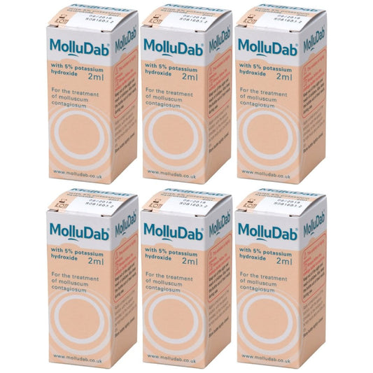 MolluDab Solution (5% Potassium Hydroxide) - 2ml - 6 Packs