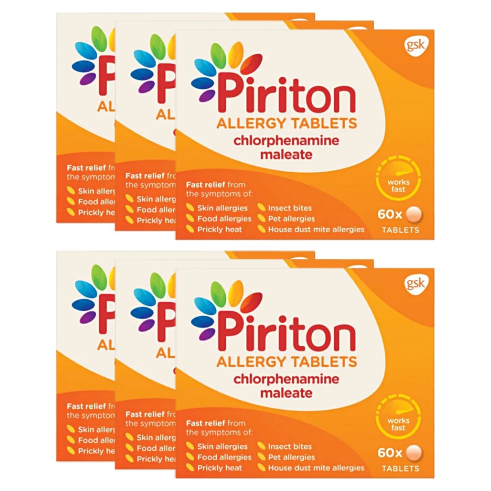 Piriton Allergy - 60 Tablets - 6 Packs