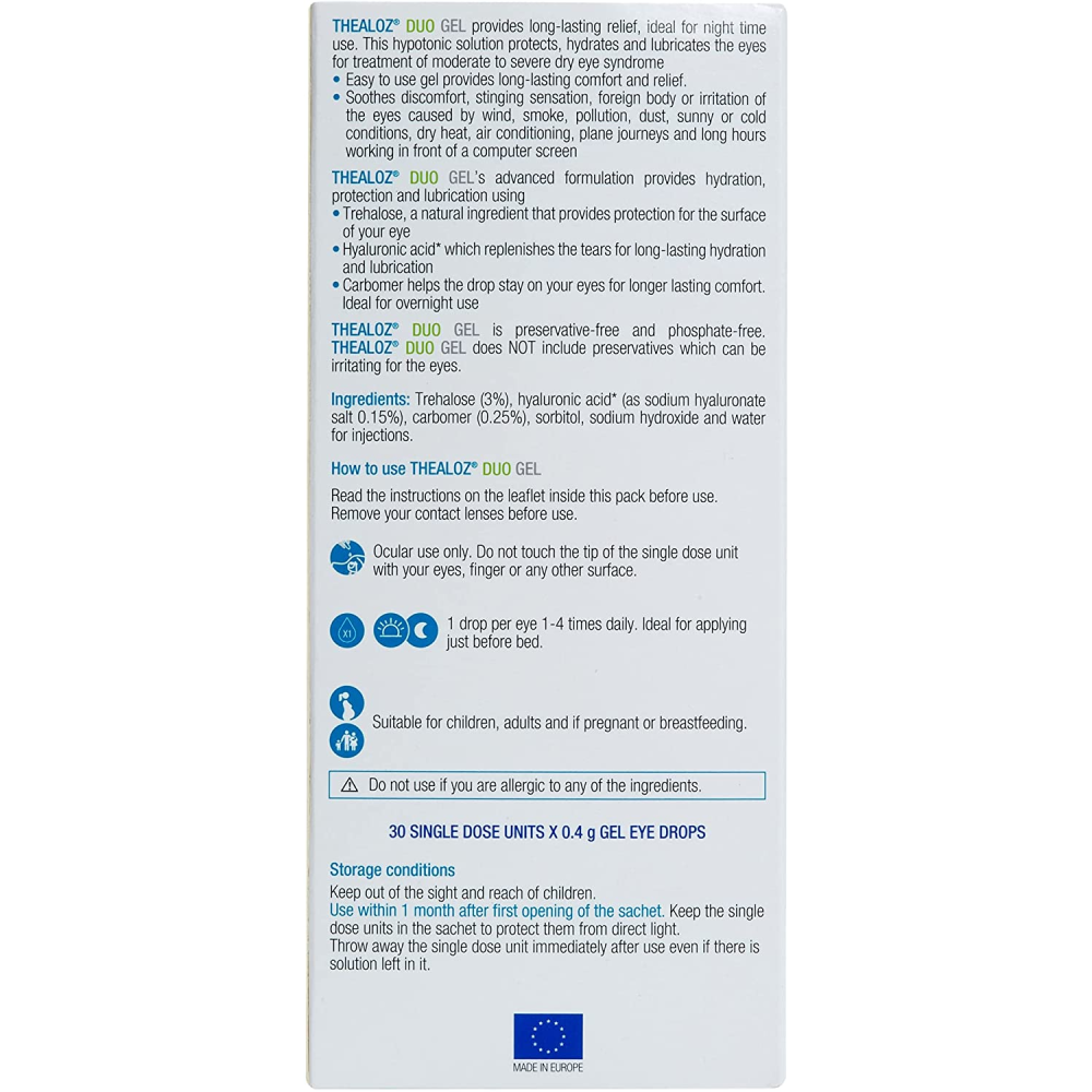 Thealoz Duo Dry Eye Drops - 30 Unit Dose