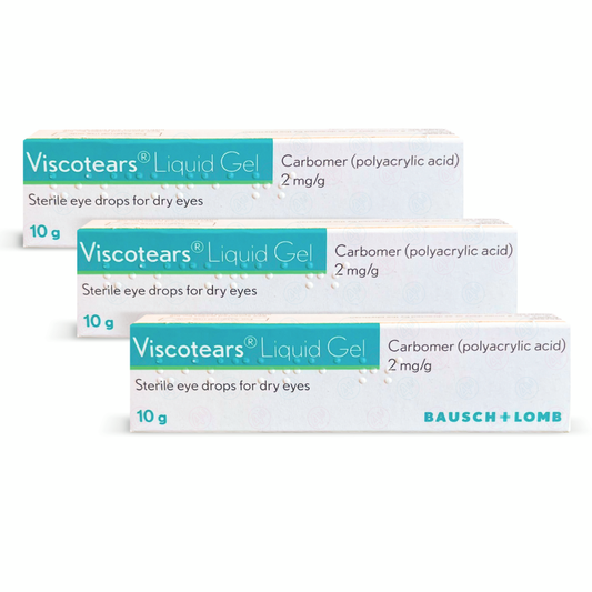 Viscotears Liquid Gel For Dry Eyes - 10g - 3 Packs