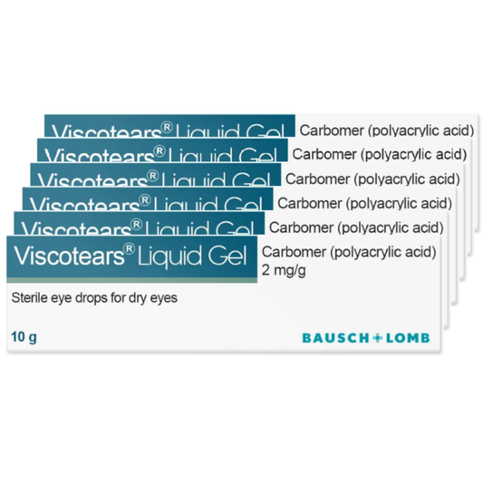 Viscotears Liquid Gel For Dry Eyes - 10g - 6 Packs
