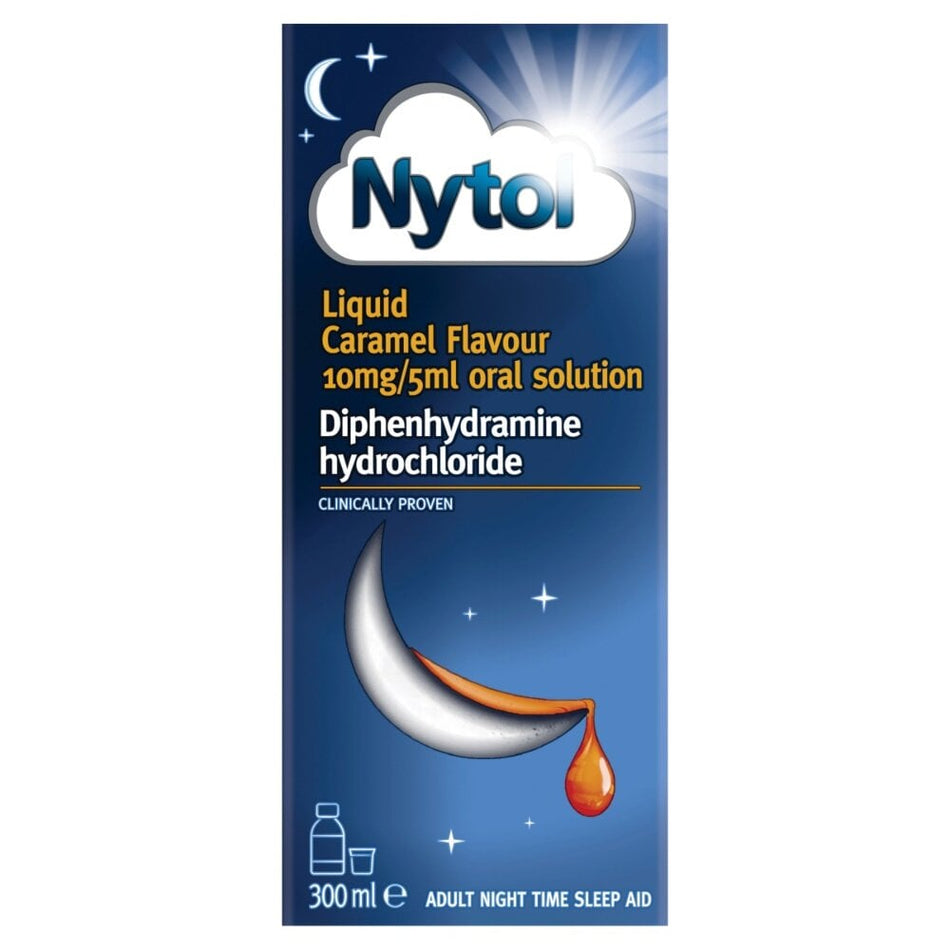 Nytol Liquid Caramel Flavour 10mg/5ml - 300ml product image - Fusion Pharmacy UK