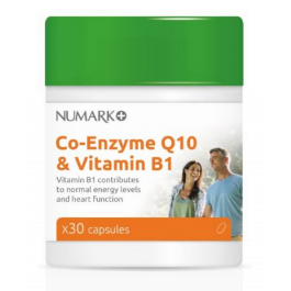 Numark Co-Enzyme Q10 & Vitamin B1 - 30 Capsules product image - Fusion Pharmacy UK