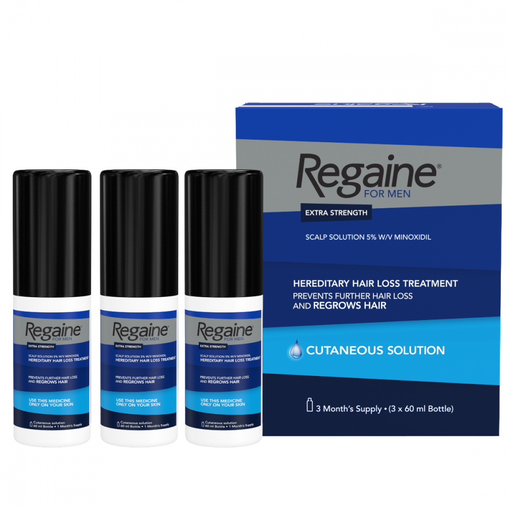 Regaine For Men Extra Strength - Three Months Supply - 60ml product image - Fusion Pharmacy UK