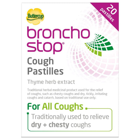 Buttercup BronchoStop Cough Pastilles - 20 Pastilles product image - Fusion Pharmacy UK