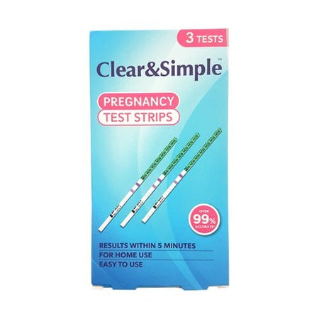 Clear & Simple Pregnancy Test Strips - 3 Tests product image - Fusion Pharmacy UK