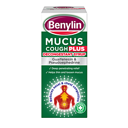 Benylin Mucus Cough With Decongestant Syrup - 100ml product image - Fusion Pharmacy UK