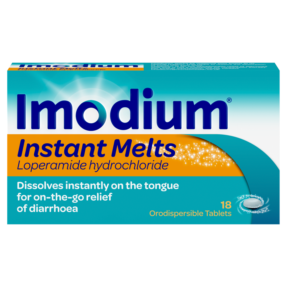 Imodium Instants Melts - 18 Tablets product image - Fusion Pharmacy UK