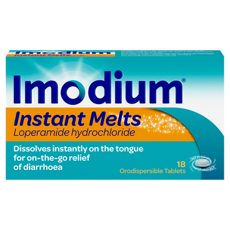 Imodium Instants Melts - 18 Tablets product image - Fusion Pharmacy UK