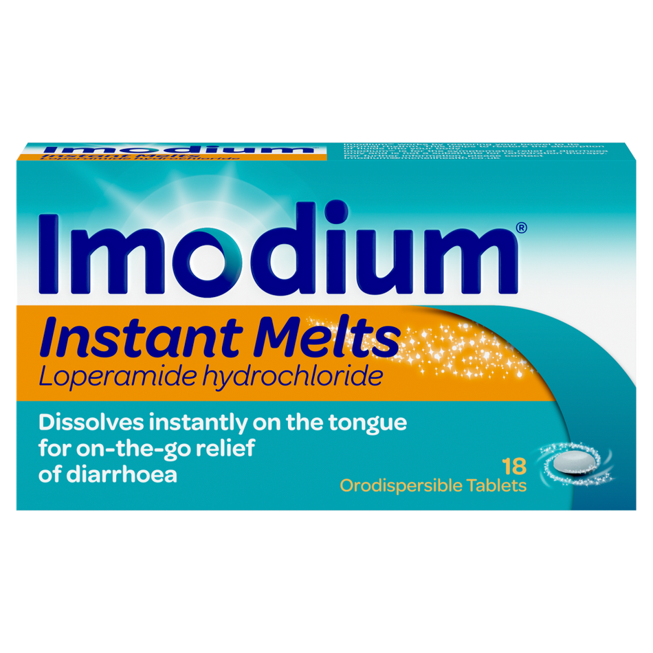 Imodium Instants Melts - 18 Tablets product image - Fusion Pharmacy UK