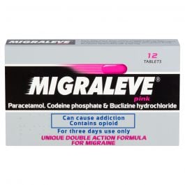Migraleve Pink (Codeine/Paracetamol) - 12 Tablets product image - Fusion Pharmacy UK