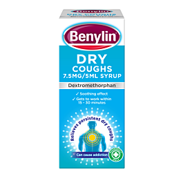 Benylin Dry Cough 7.5mg/5ml Syrup - 150ml product image - Fusion Pharmacy UK