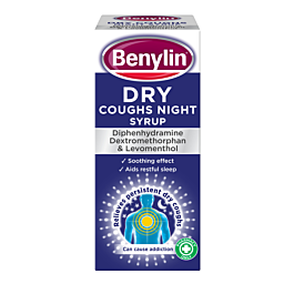 Benylin Dry Cough Night Syrup - 150ml product image - Fusion Pharmacy UK