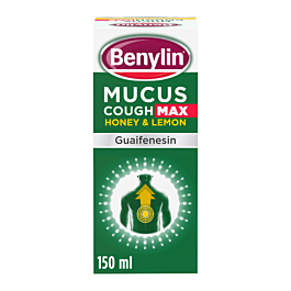 Benylin Mucus Cough Max Honey & Lemon Syrup - 150ml product image - Fusion Pharmacy UK