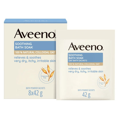 Aveeno Dermexa Soothing Oat Bath Soak Sachets - 42g - 8 Sachets