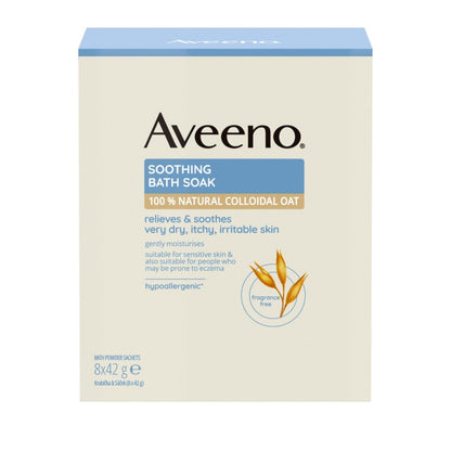 Aveeno Dermexa Soothing Oat Bath Soak Sachets - 42g - 8 Sachets