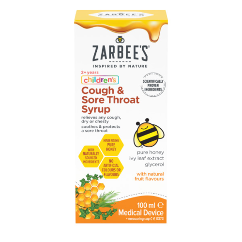 Zarbee's Children's Cough & Sore Throat Syrup - 100ml product image - Fusion Pharmacy UK