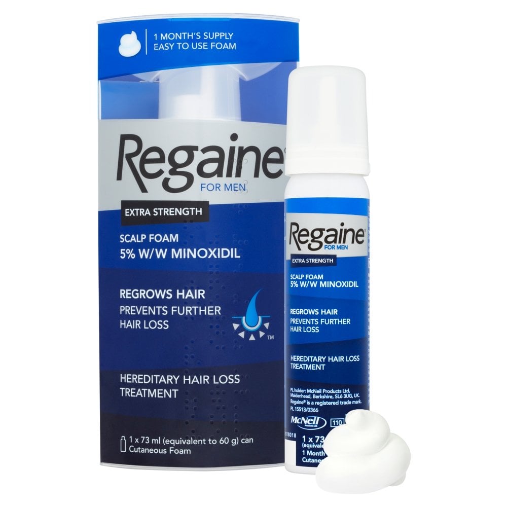 Regaine For Men Extra Strength Scalp Foam - One Month Supply - 73ml product image - Fusion Pharmacy UK