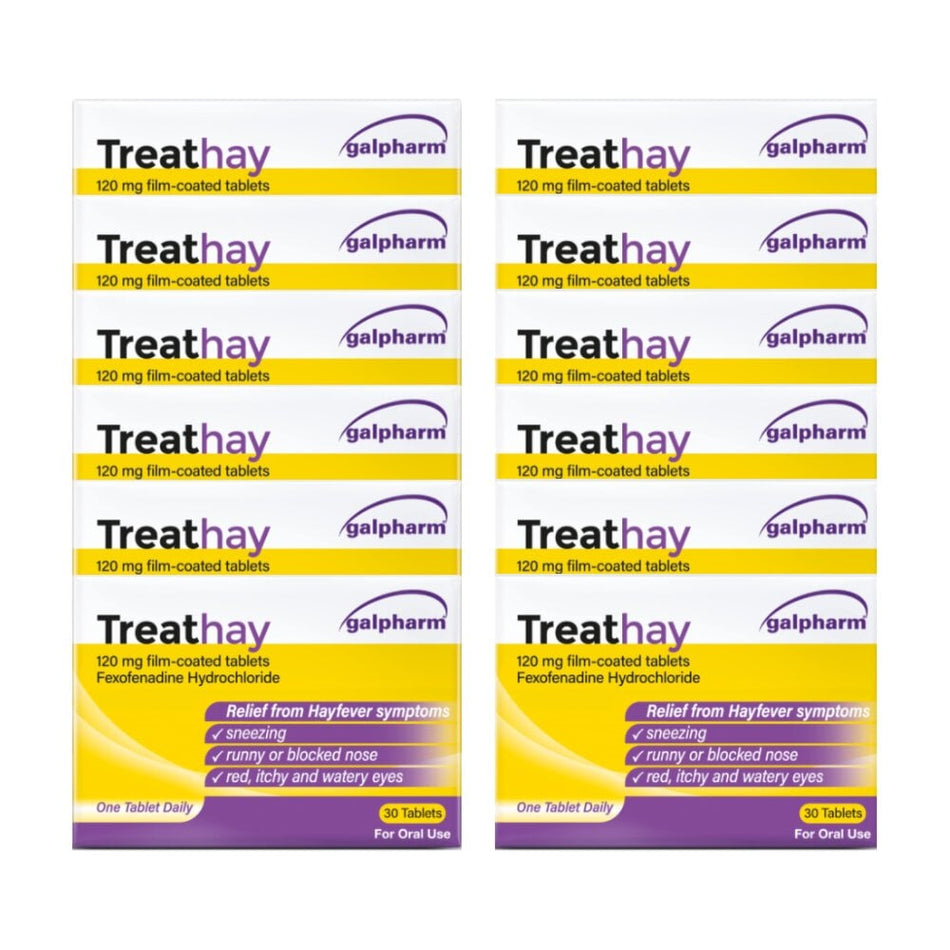 Treathay Fexofenadine 120mg - 360 Tablets product image - Fusion Pharmacy UK