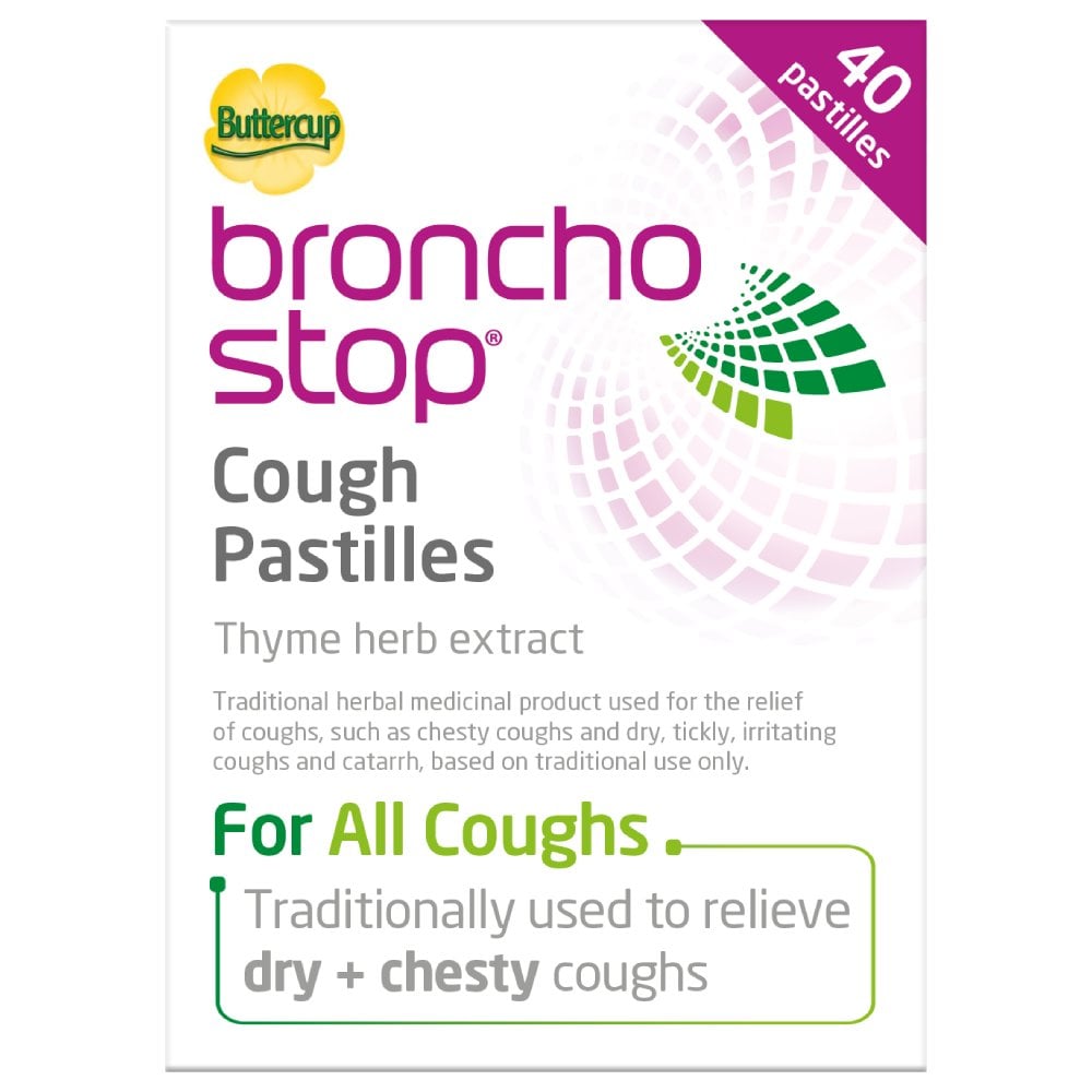 Buttercup BronchoStop Cough Pastilles - 40 Pastilles product image - Fusion Pharmacy UK