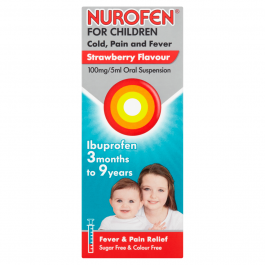 Nurofen For Children Cold, Pain & Fever Strawberry - 100ml product image - Fusion Pharmacy UK