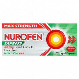 Nurofen Express Max Strength 400mg - 20 Liquid Capsules product image - Fusion Pharmacy UK