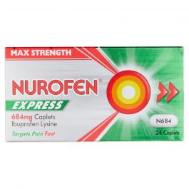 Nurofen Express Max Strength 684mg - 24 Caplets product image - Fusion Pharmacy UK