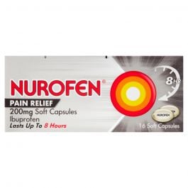 Nurofen Pain Relief 200mg Soft Capsules - 16 Pack product image - Fusion Pharmacy UK