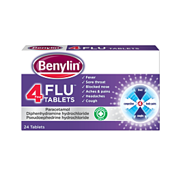 Benylin 4 Flu - 24 Tablets product image - Fusion Pharmacy UK