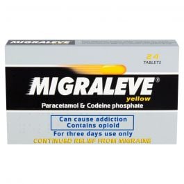 Migraleve Yellow (Codeine/Paracetamol) - 24 Tablets product image - Fusion Pharmacy UK
