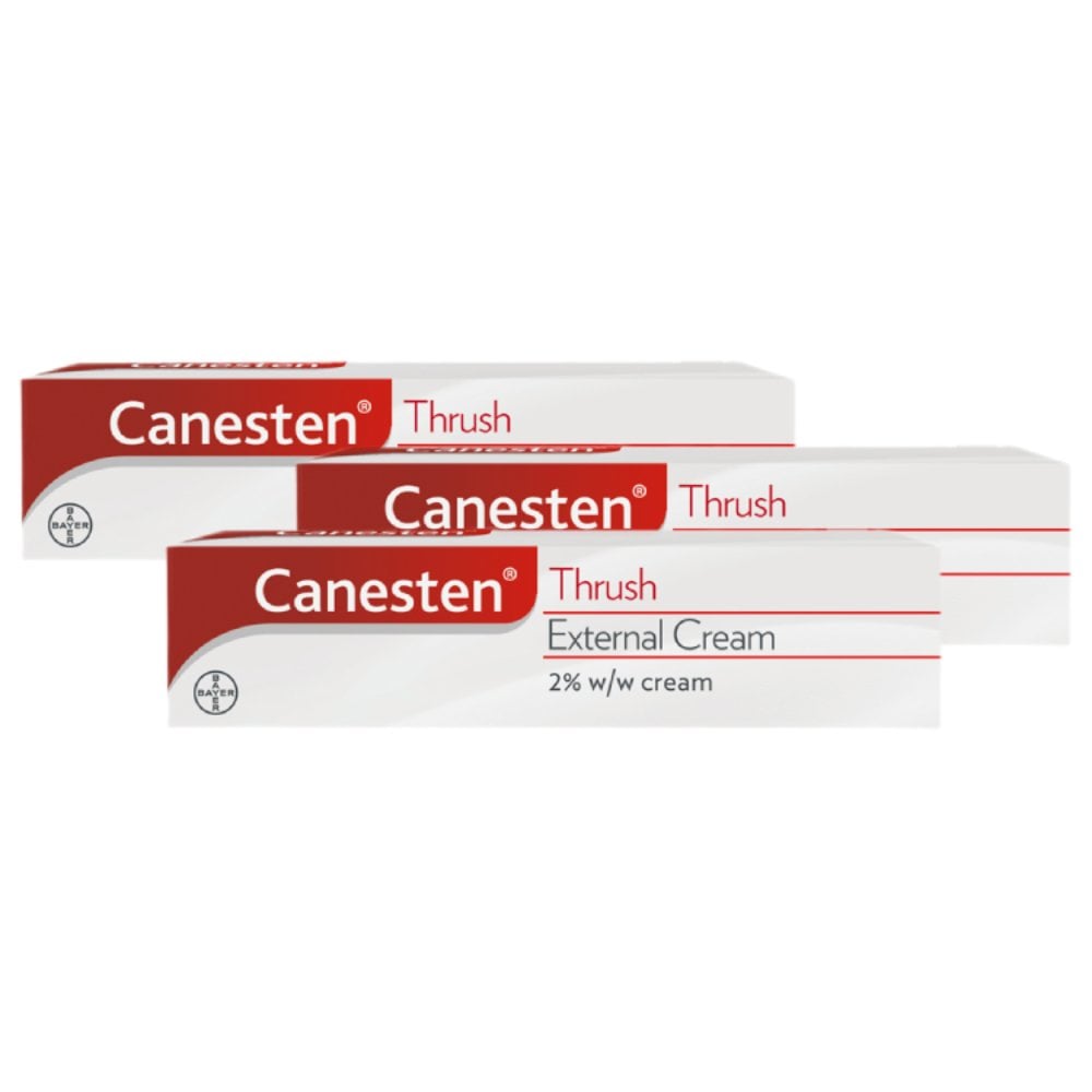 Canesten Thrush External Cream 2% w/w Cream Clotrimazole - 20g - 3 Packs product image - Fusion Pharmacy UK