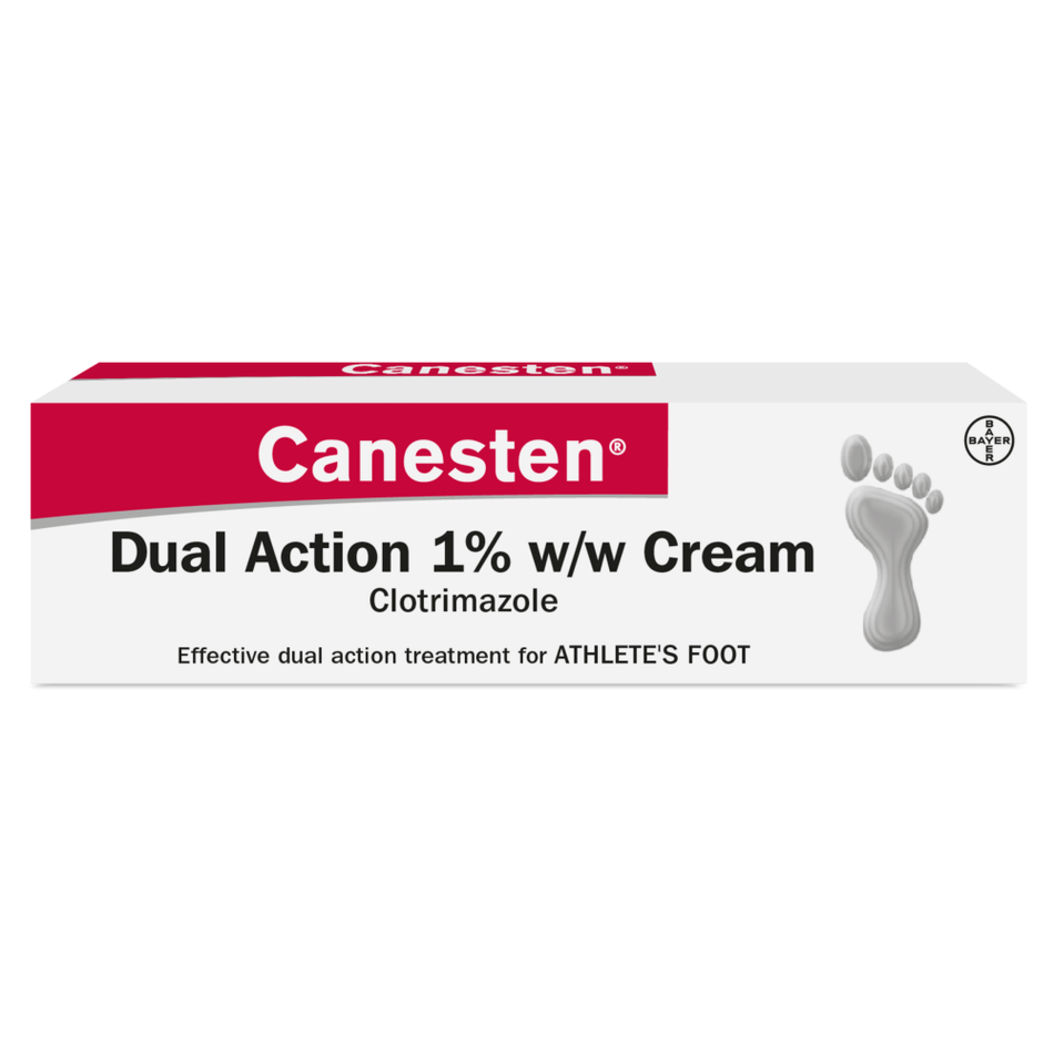 Canesten Athlete's Foot Dual Action 1% w/w Cream - 30g product image - Fusion Pharmacy UK