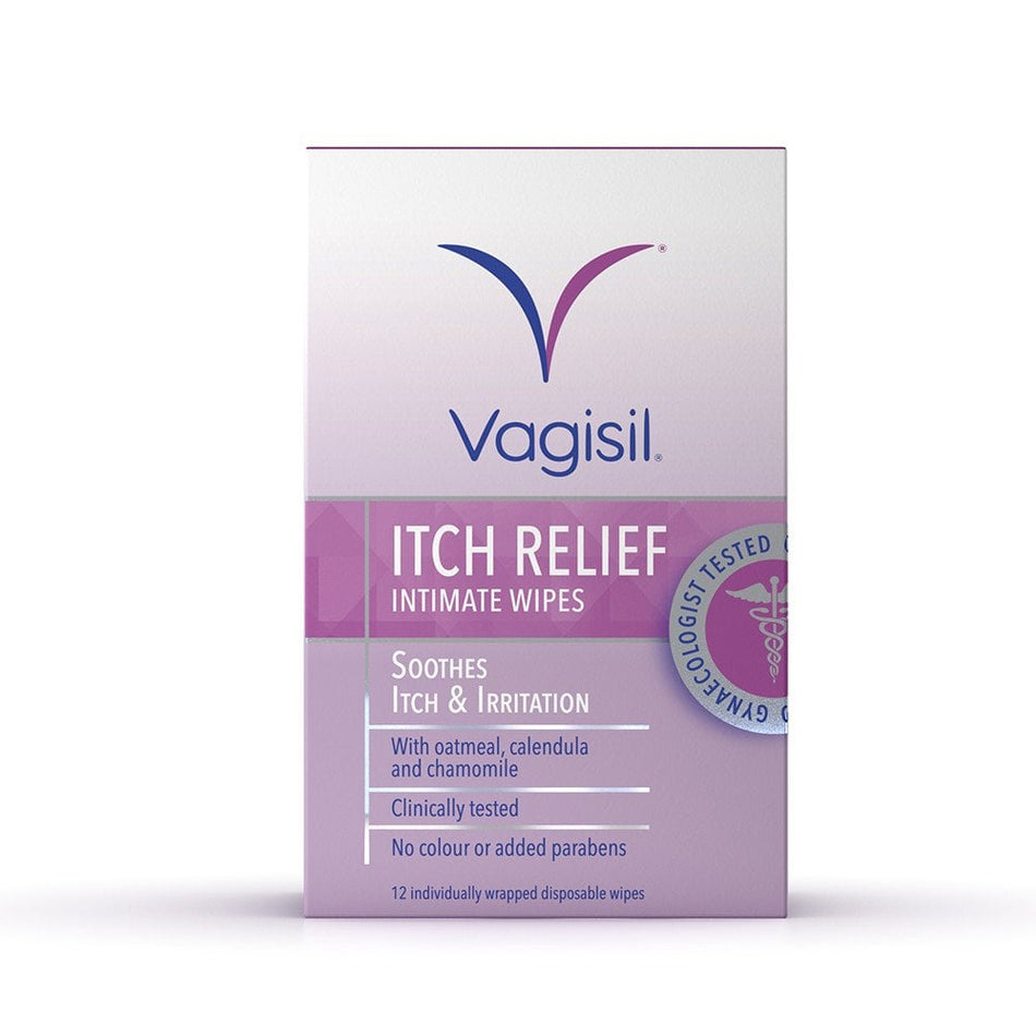 Vagisil Itch Relief Intimate - 12 Wipes product image - Fusion Pharmacy UK