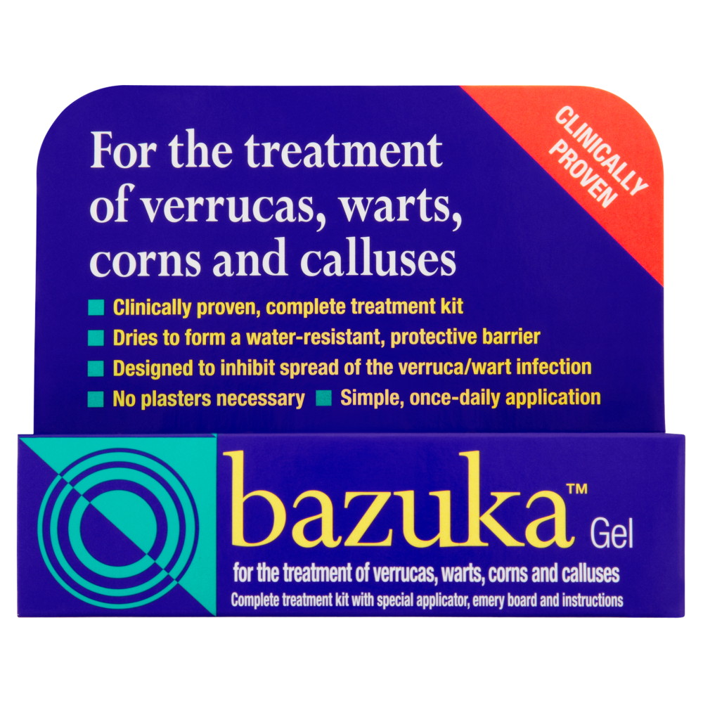 Bazuka Verruca & Wart Gel - 5g product image - Fusion Pharmacy UK