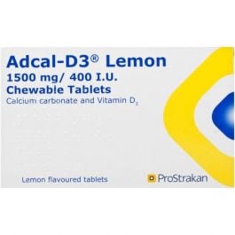 Adcal-D3 1500mg/400IU - 56 Chewable Lemon Tablets product image - Fusion Pharmacy UK
